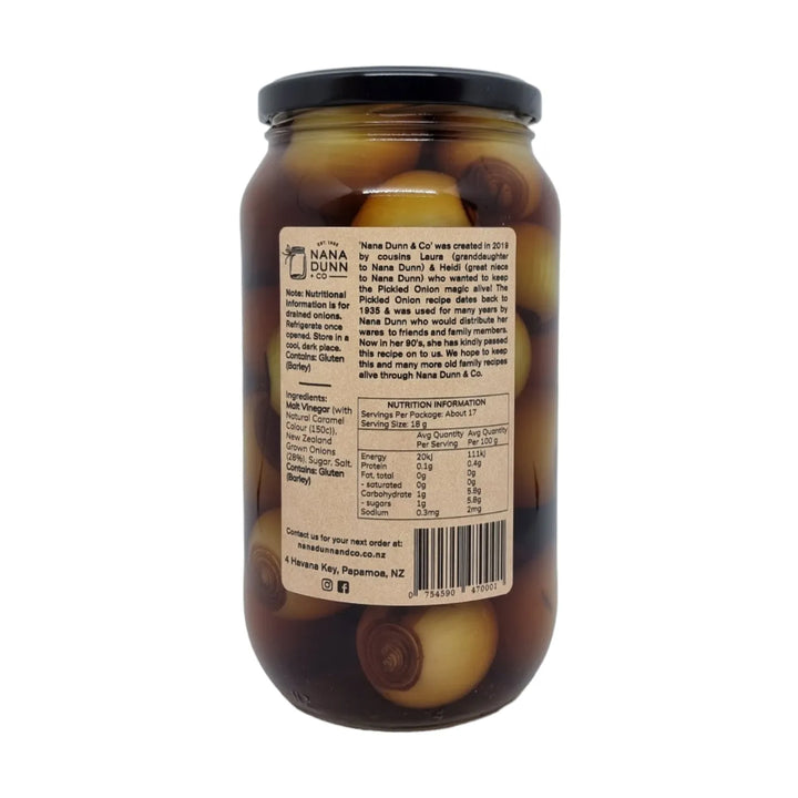 Nana Dunn and Co - Pickled Onions - Original Malt Vinegar (1kg)