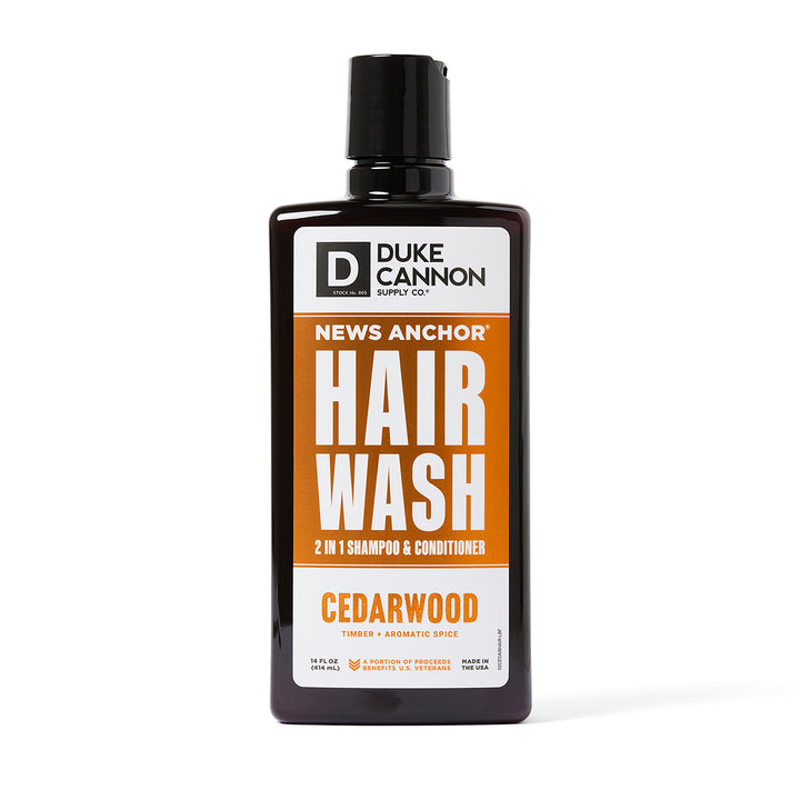 Duke Cannon News Anchor 2-in-1 Hair Wash - Cedarwood