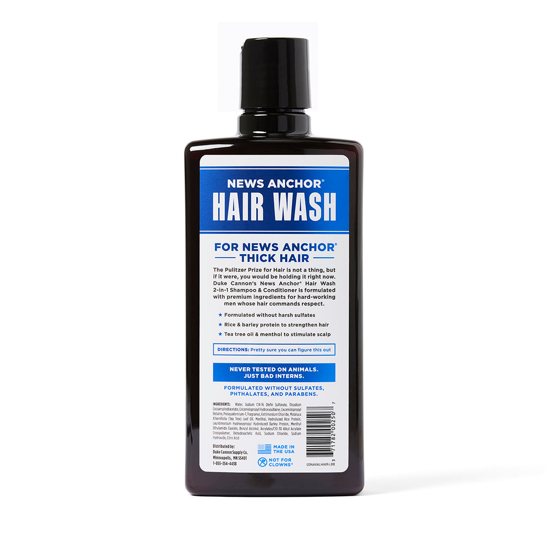 Duke Cannon News Anchor 2-in-1 Hair Wash - Naval Diplomacy