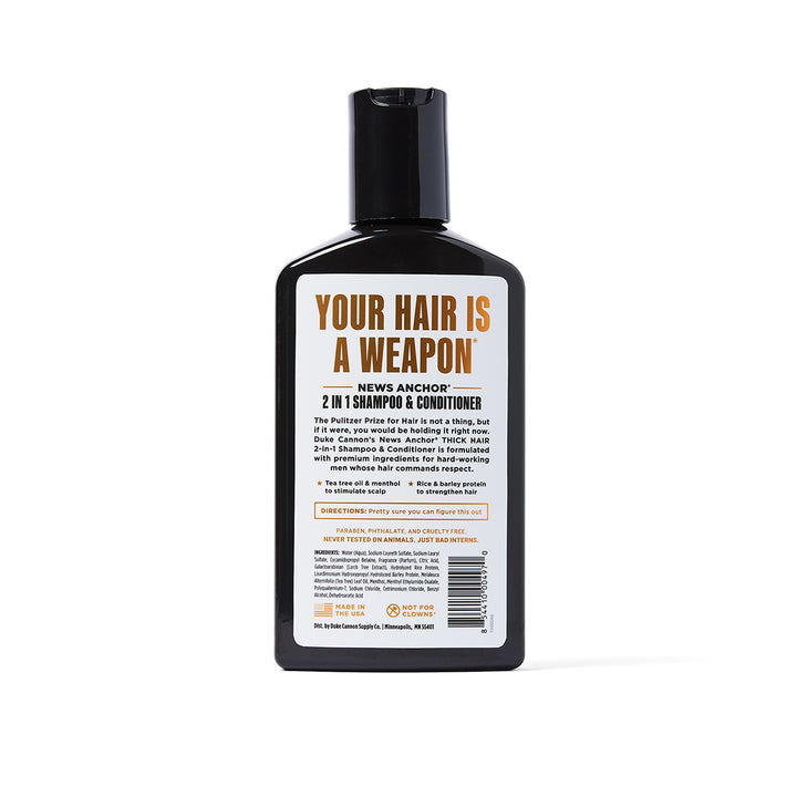 Duke Cannon News Anchor 2-in-1 Hair Wash Travel Size  - Cedarwood