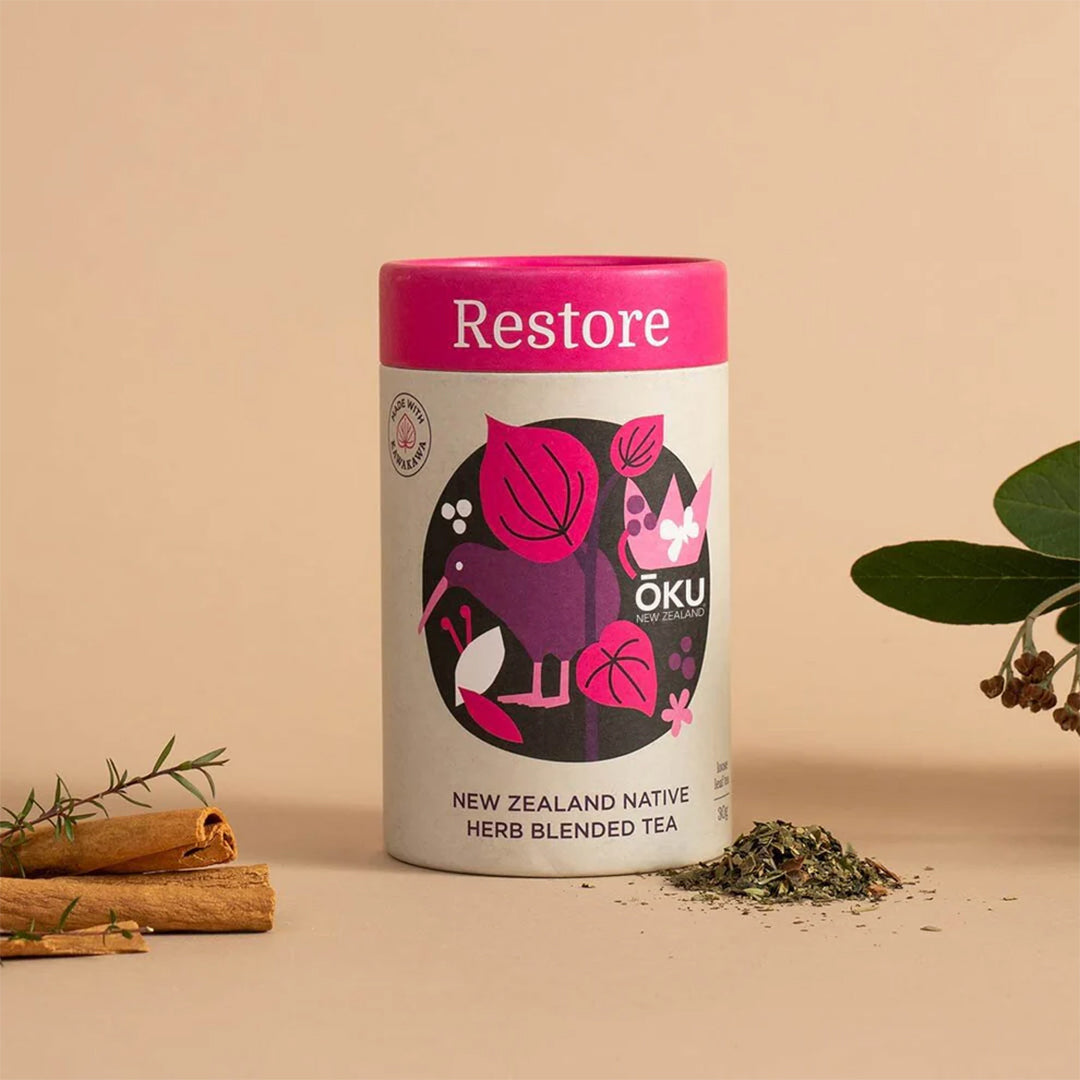 Oku Loose Leaf Blended Tea - Restore - New Zealand Native Herb Blend (30g)