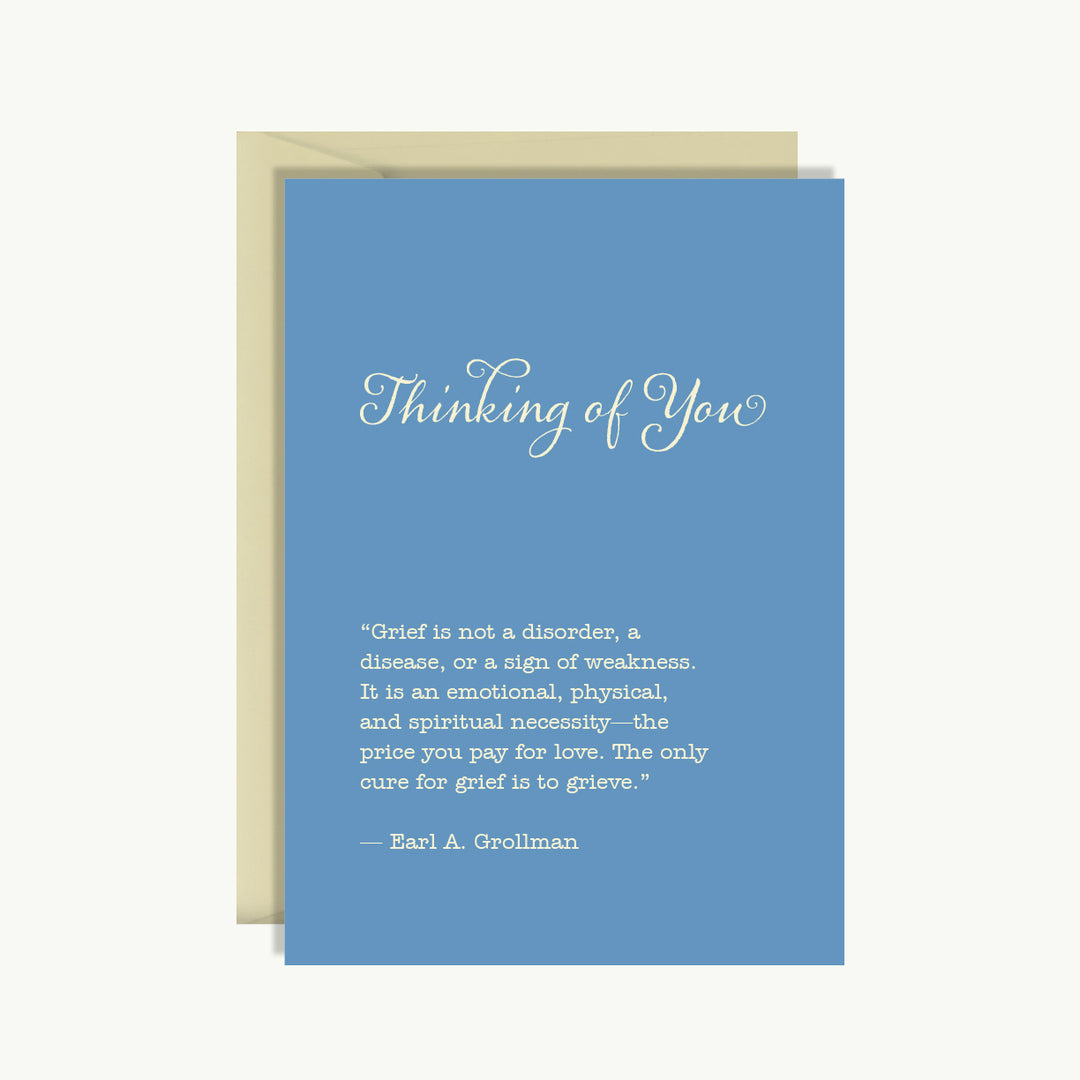 Sympathy Card - Thinking of you - Earl A Grolman quote
