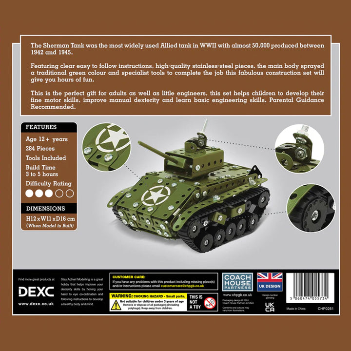 Sherman Tank Metal Construction Set
