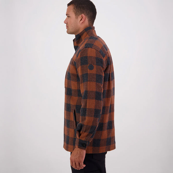 Swanndri Hudson Wool Jacket - Shadow/Rust Check