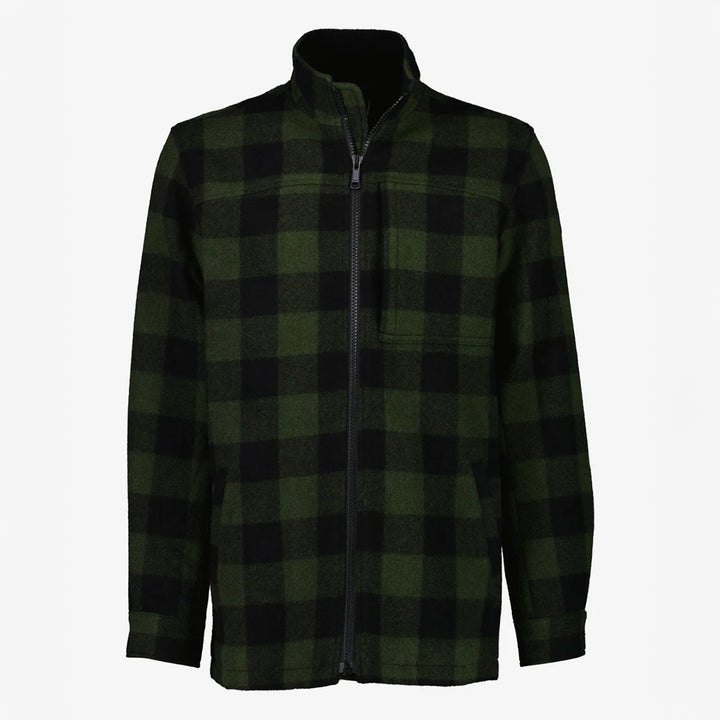 Swanndri Hudson Wool Jacket - Olive/Black Check