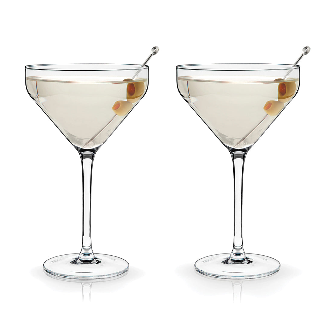 Viski Angled Martini Glasses - Set of 2