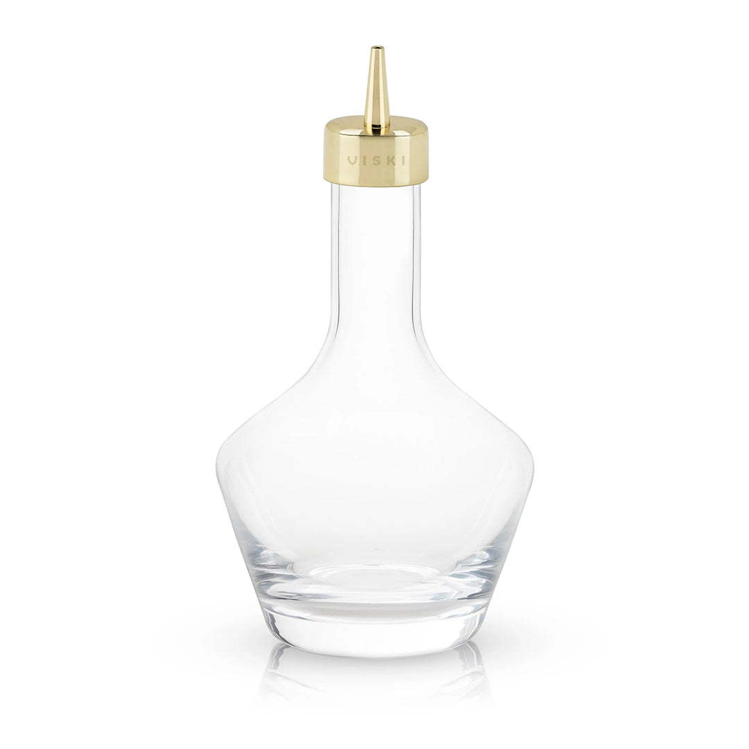 Viski Bitters Bottle with Dasher Top in Gold