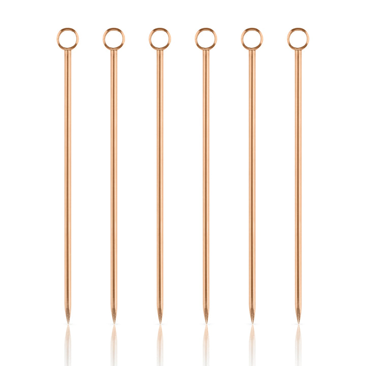 Viski Copper Cocktail Picks - Set of 6