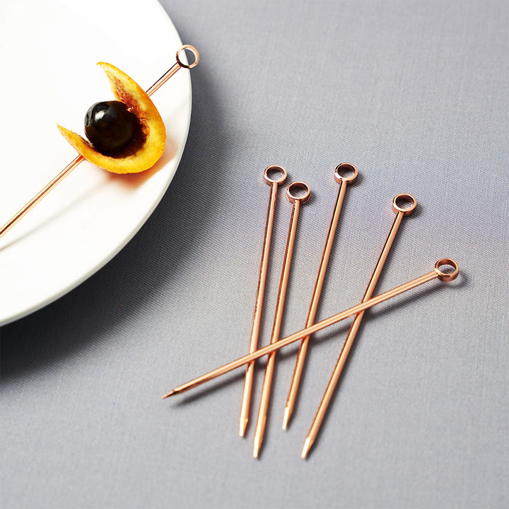 Viski Copper Cocktail Picks - Set of 6