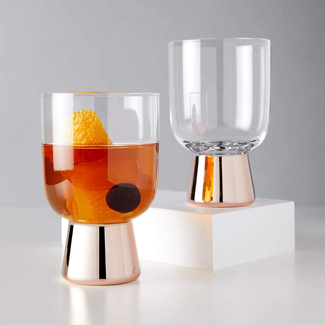 Viski Copper Footed Tumblers - Set of 2