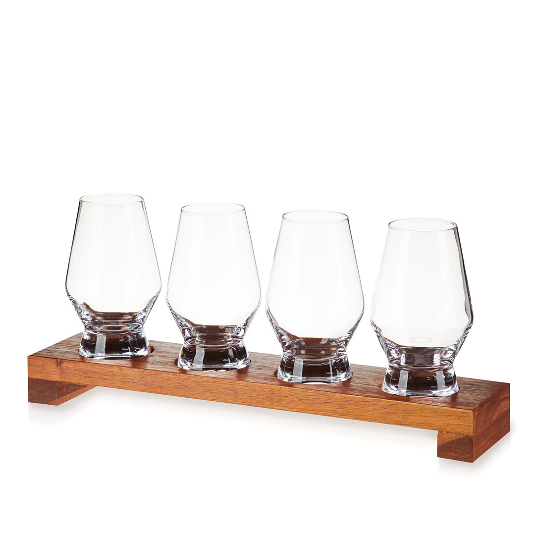 Viski Crystal Spirit Glass Flight Set - Set of 4