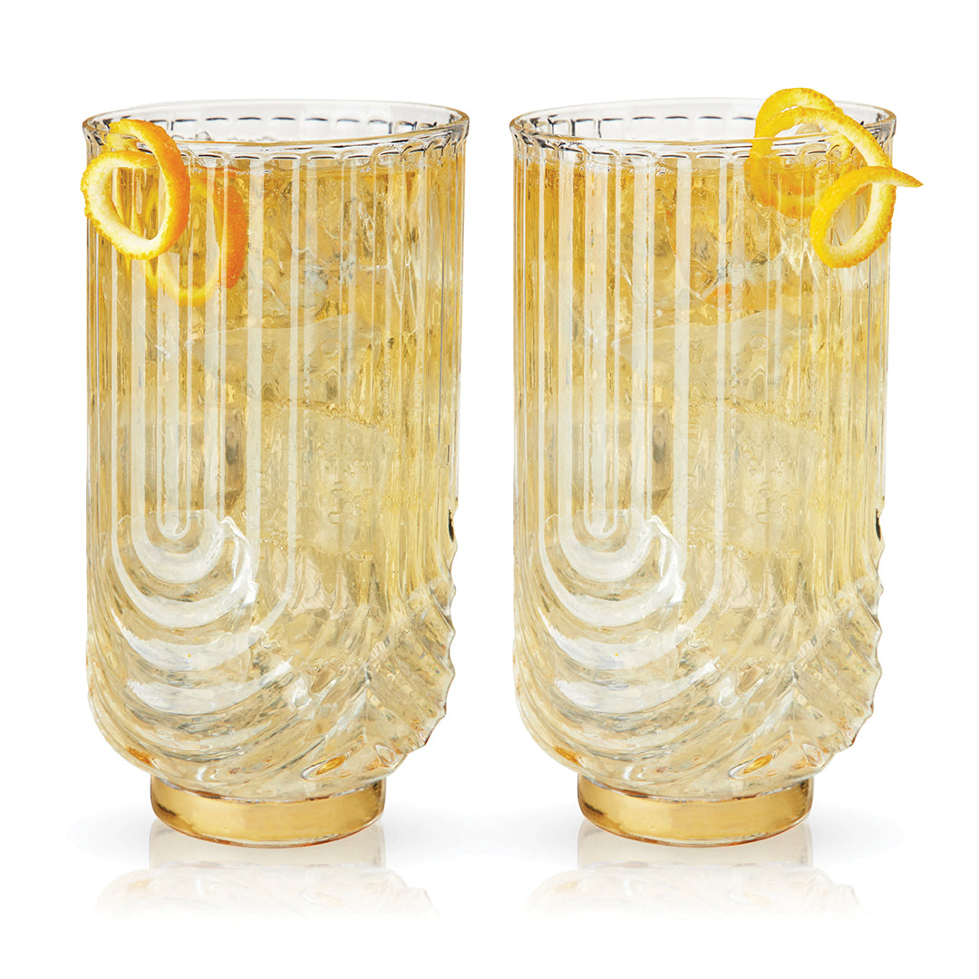 Viski Gatsby Highball Glasses - Set of 2