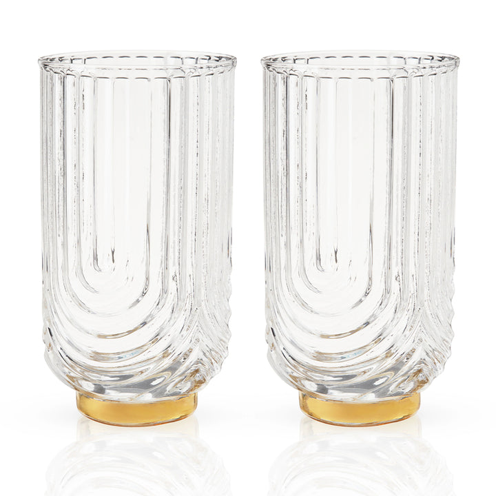 Viski Gatsby Highball Glasses - Set of 2