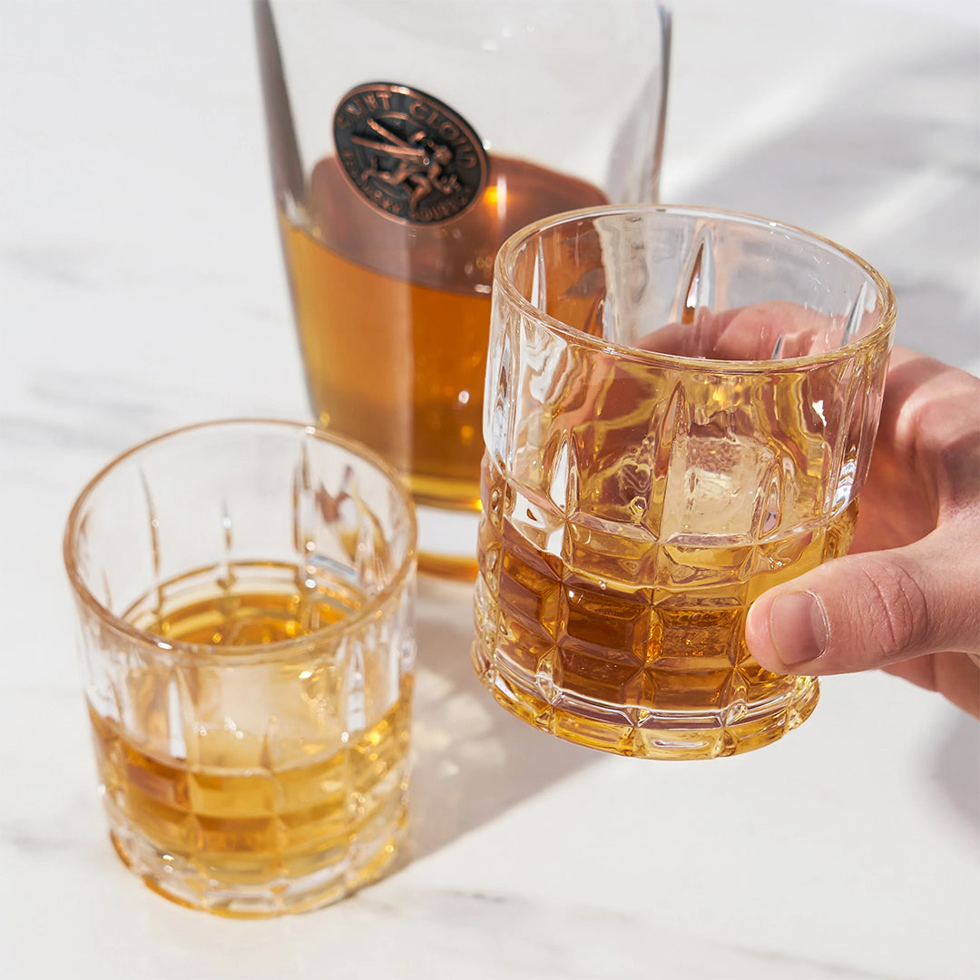 Viski Highland Crystal Rocks Tumblers - Set of 4