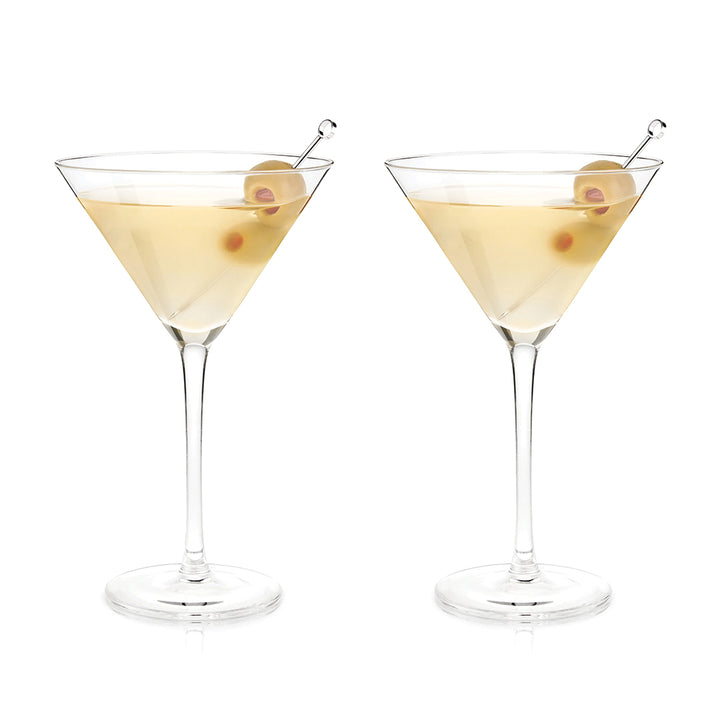 Viski Stemmed Crystal Martini Glasses - Set of 2