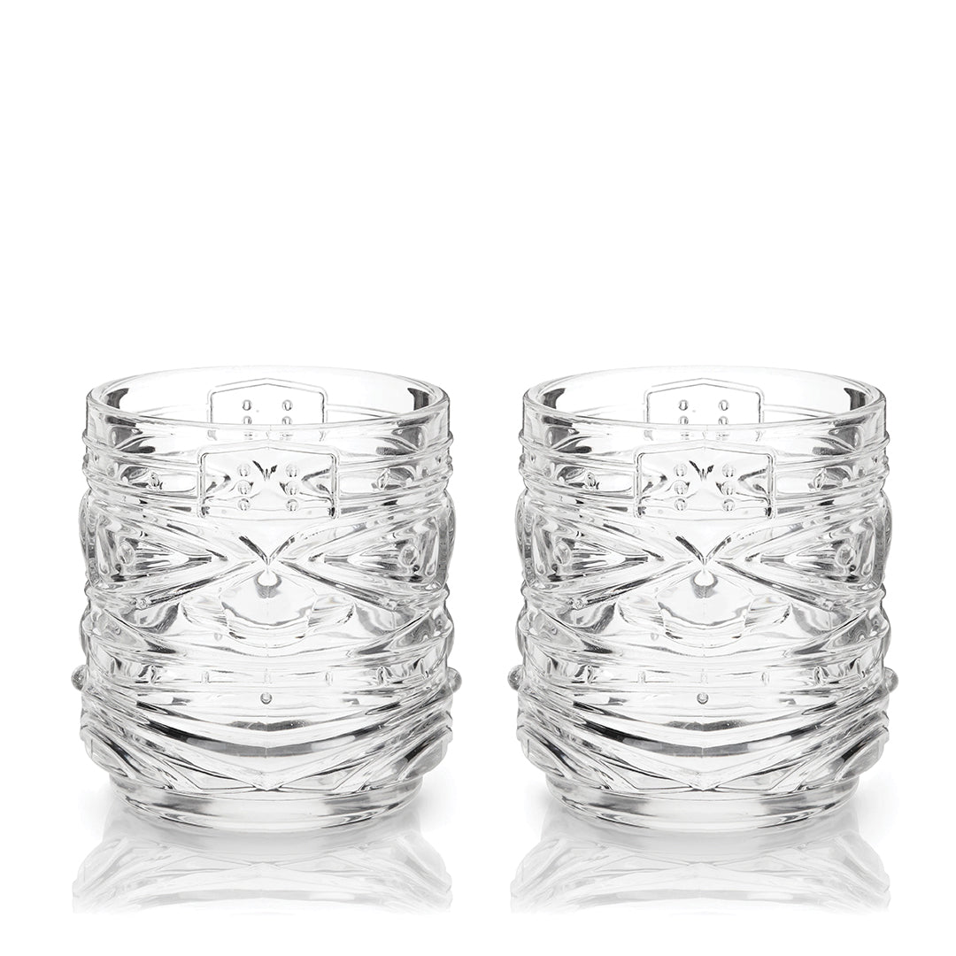 Viski Tiki Crystal Tumblers - Set of 2