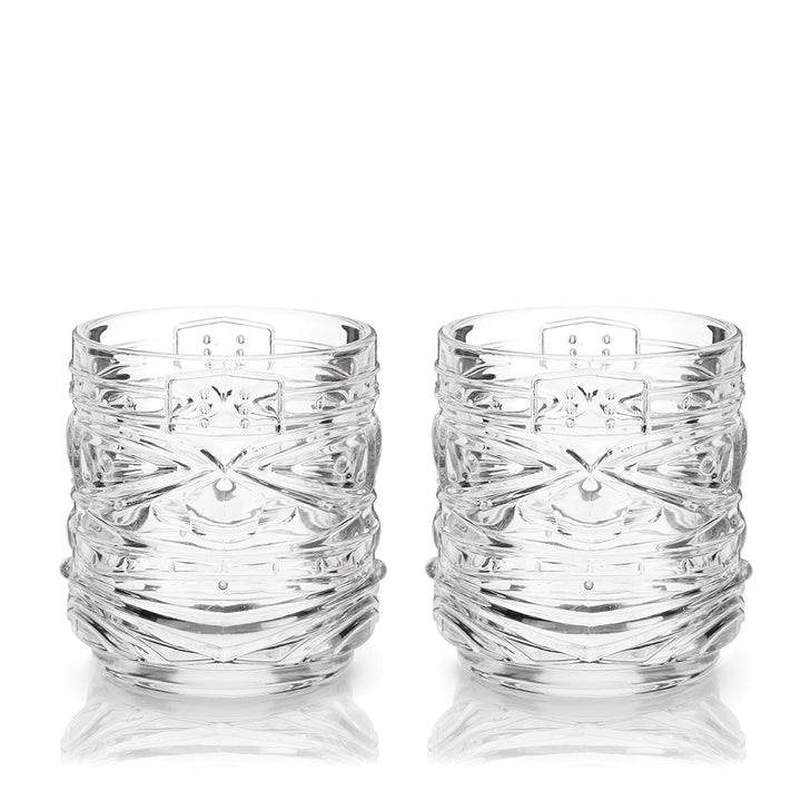 Viski Tiki Crystal Tumblers - Set of 2