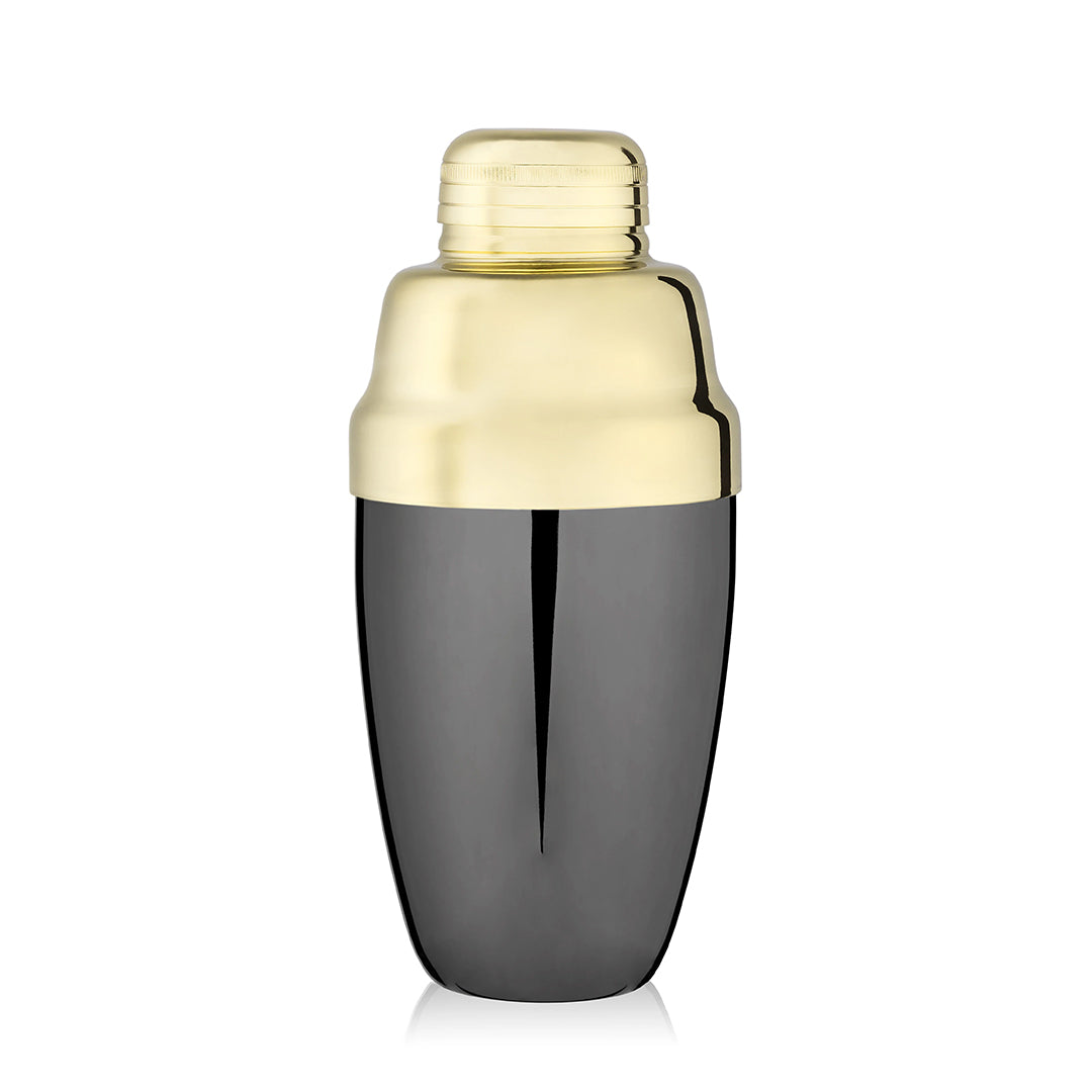Viski Two-Toned Heavyweight Shaker (Black/Gunmetal and Gold)