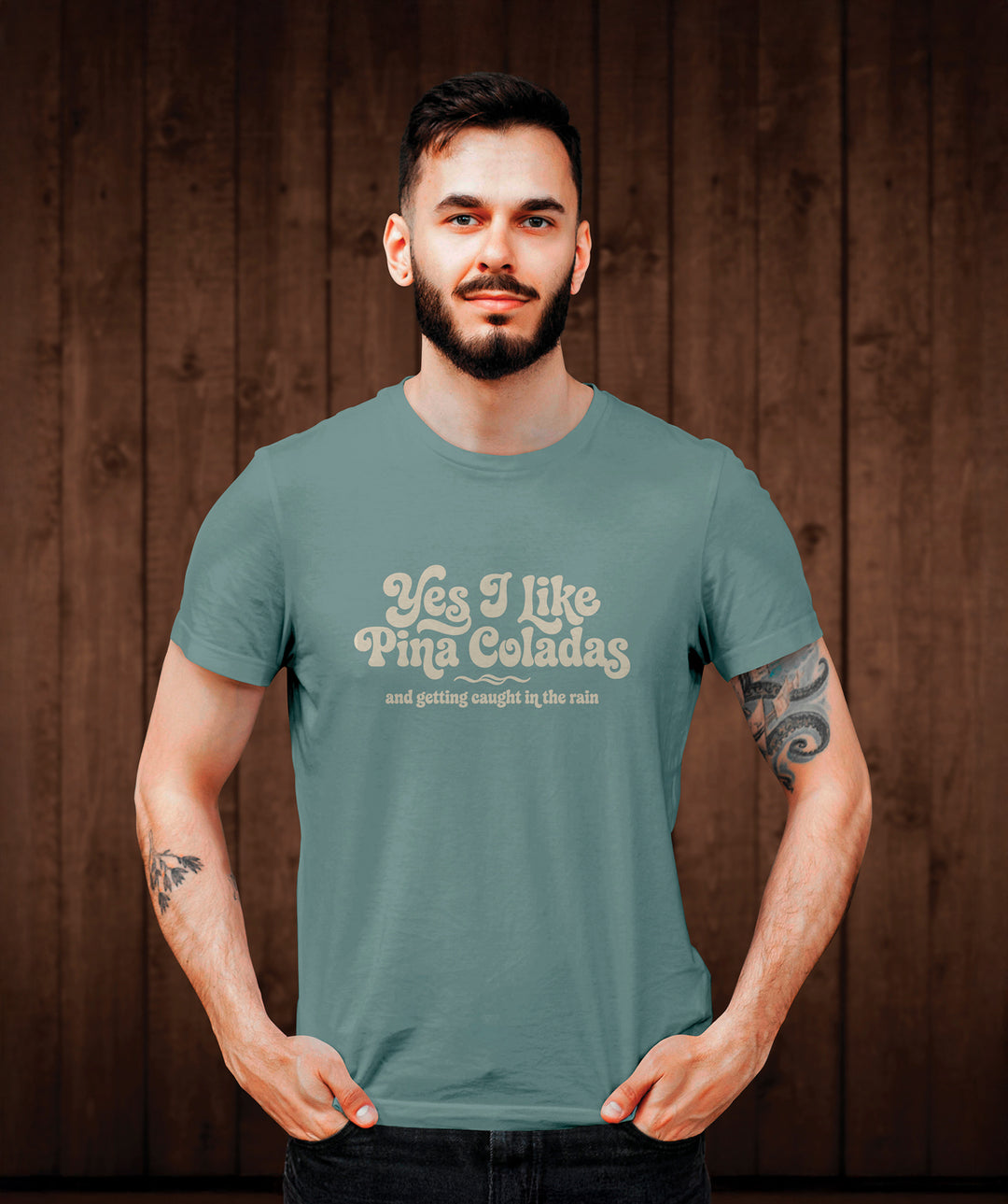 Yes I Like Pina Coladas Tee Shirt - Mineral