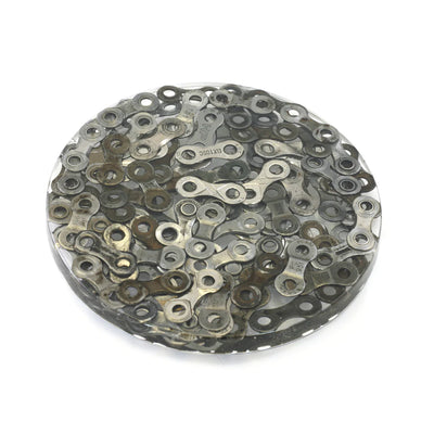 Dissected up-cycled Bike Chain Coasters - Round