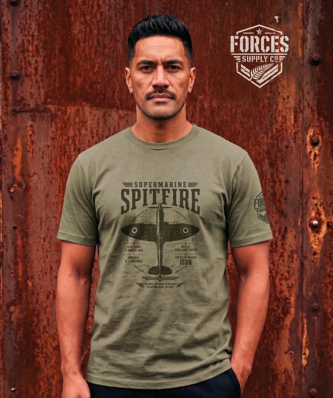 Spitfire Tee Shirt - Eucalyptus