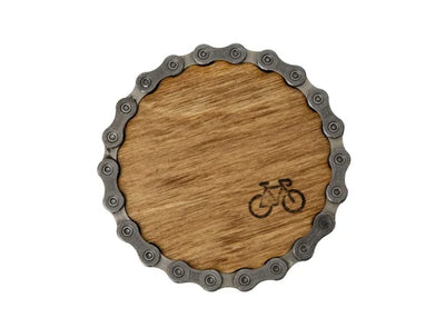 Up-Cycled Bike Chain Coaster - Brown