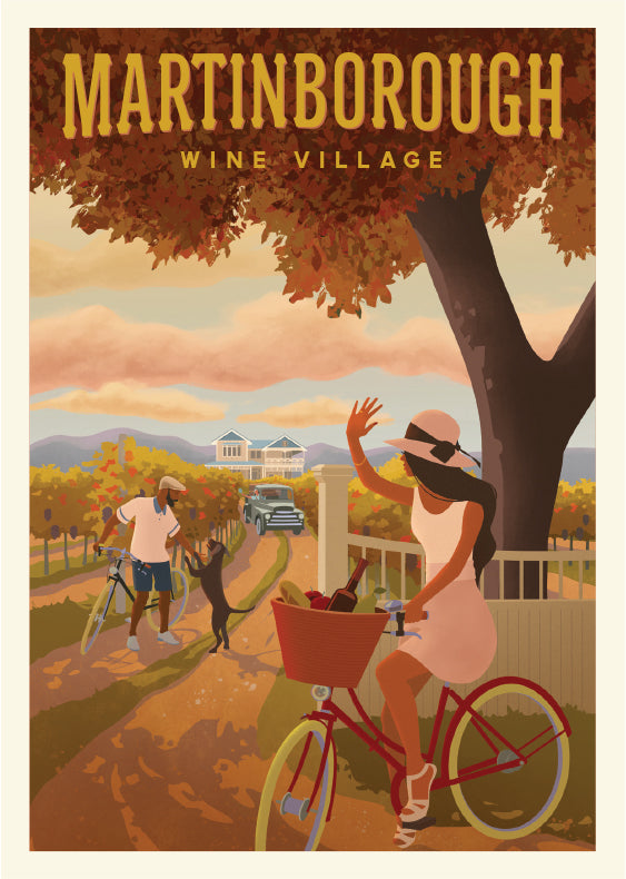 Limited Edition Art Prints: MARTINBOROUGH WINE VILLAGE - Blackwell Press Exclusive