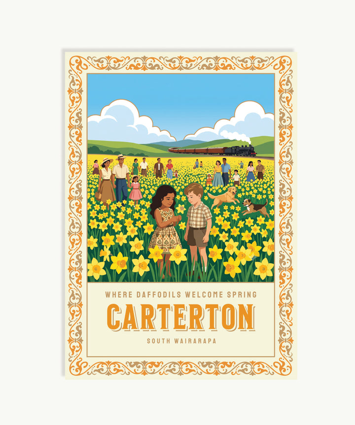 Gold Foil Postcard: Carterton