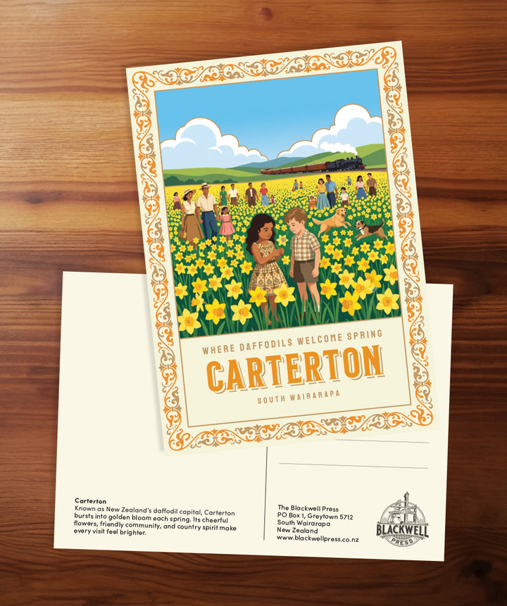 Gold Foil Postcard: Carterton
