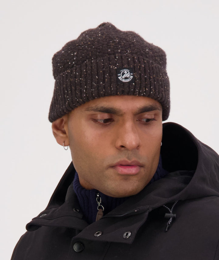 Swanndri South Rd Waffle Beanie - Coffee