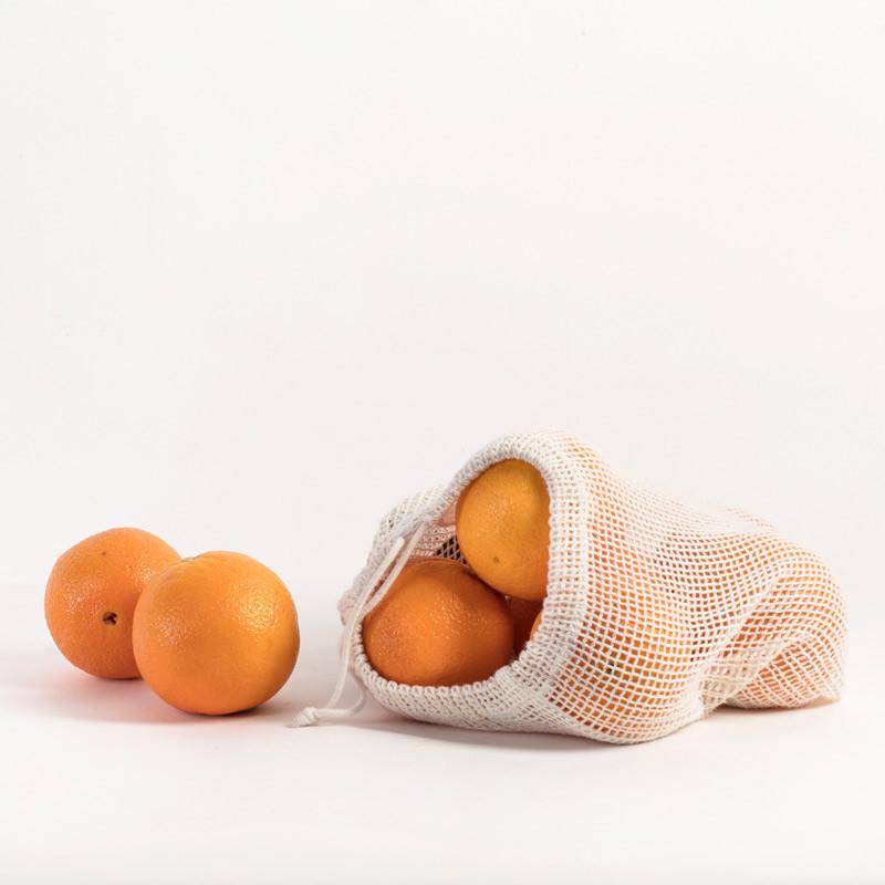 Organic Cotton Reusable Produce Bag - 3 Small Bags