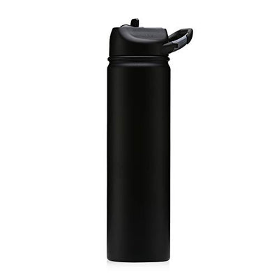 Insulated Bottle 27oz (800ml) - Matte Black with Carabiner Lid