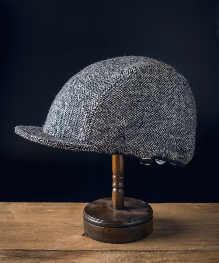 Tweed Cover for Kali Saha Helmet - Dundee Black and White Herringbone