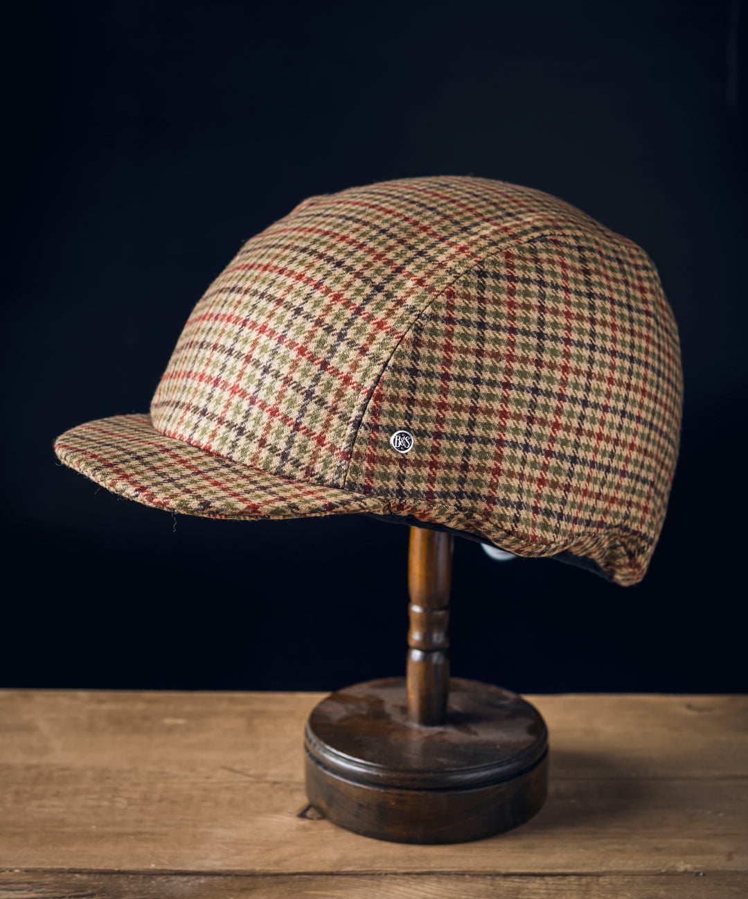 Tweed Cover for Kali Saha Helmet - Devon Rust Houndstooth