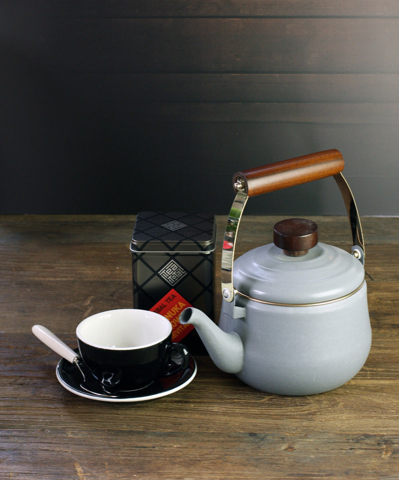 Barebones Enamel Teapot - Slate Grey