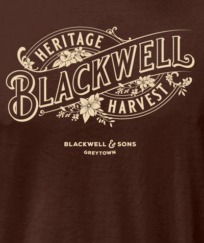 Blackwell Heritage Harvest Tee Shirt - Chestnut NEW