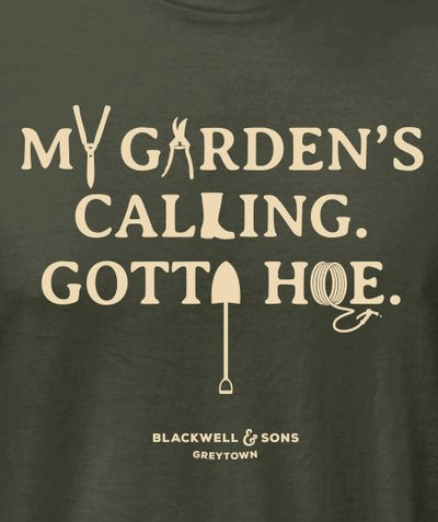 My Garden's Calling Tee Shirt - Blackwell Heritage Harvest - Cypress NEW