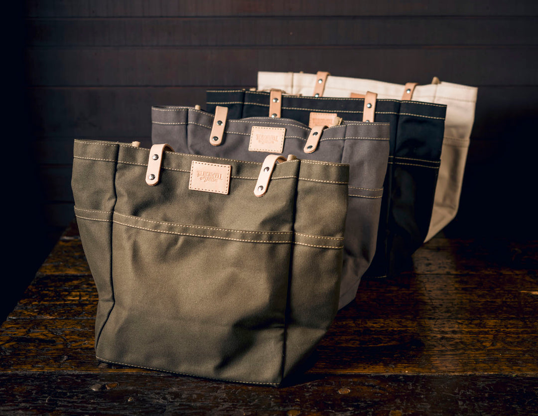 Blackwell and Sons Waxed Canvas Day Tote - Slate