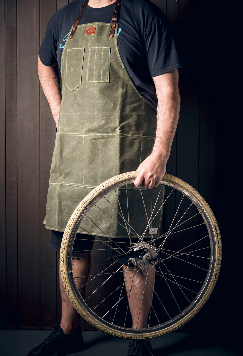 Artisan Apron - Leather and Waxed Canvas