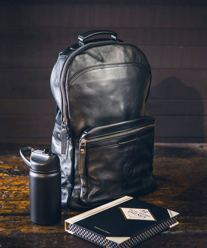 MVP Leather Backpack - Black