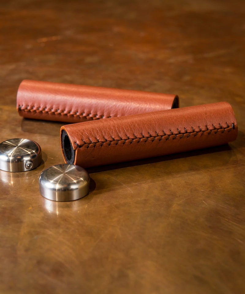 Pashley Leather Handle Grips - Brown
