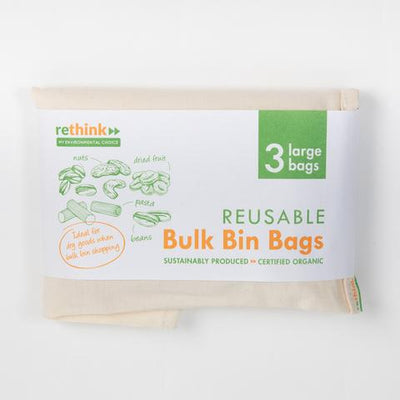 Organic Cotton Bulk Bin Bags - 3 x Large