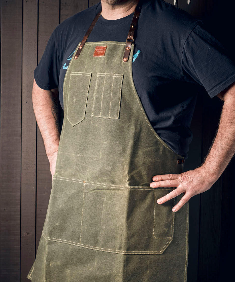 Artisan Apron - Leather and Waxed Canvas