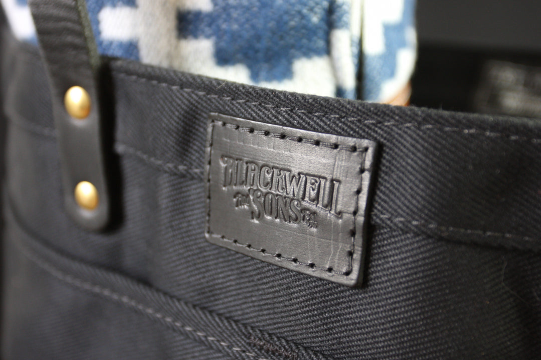 Blackwell and Sons Zippered Tote - Black Twill