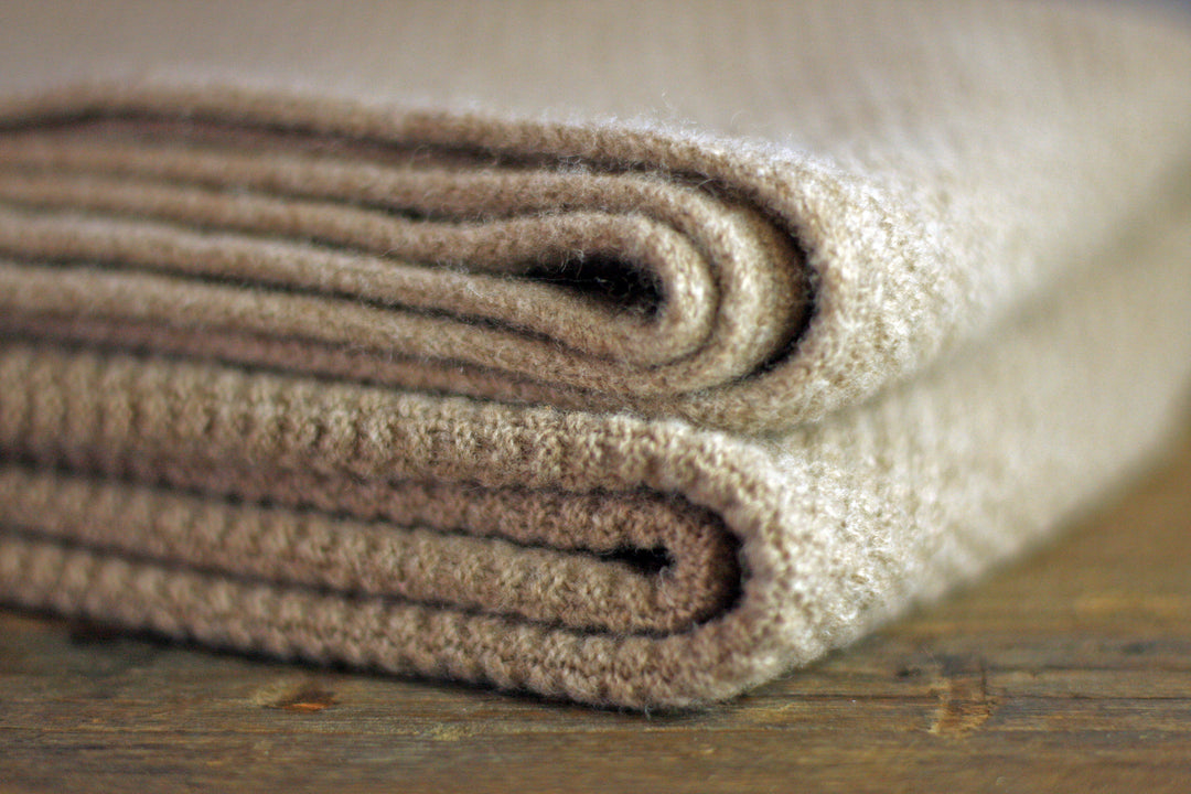 Jane Shand Undyed Merino Basketweave Blanket