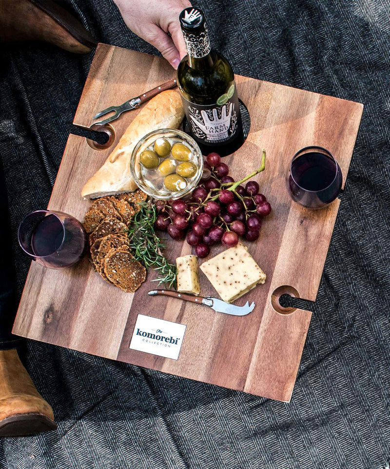 Komorebi Portable Folding Wine and Champagne Picnic Table