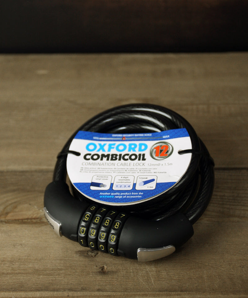 Oxford Combicoil Cable Lock - 12mm x 1500mm