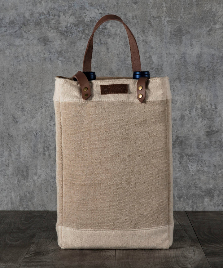 Pinot - Jute 2-bottle Insulated Wine Bag