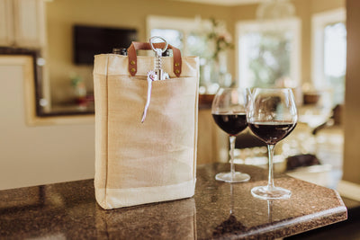 Pinot - Jute 2-bottle Insulated Wine Bag