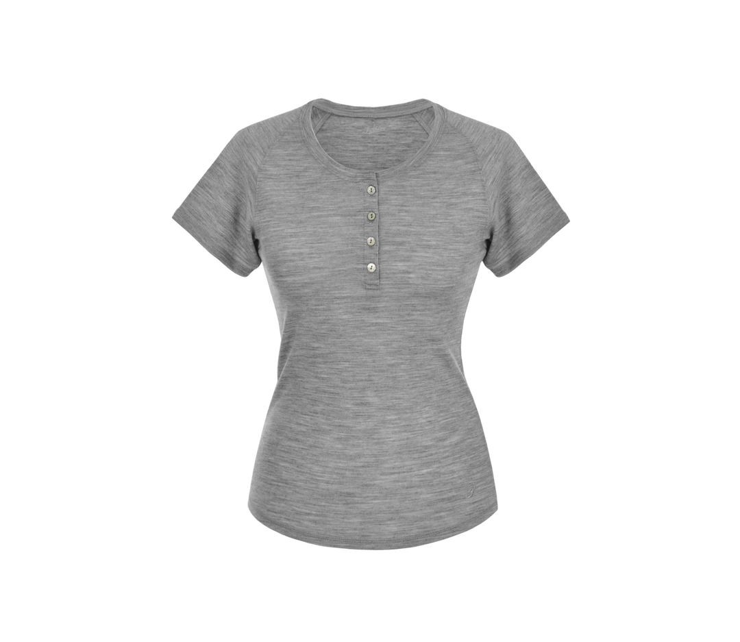 Pure Merino Henley - Grey